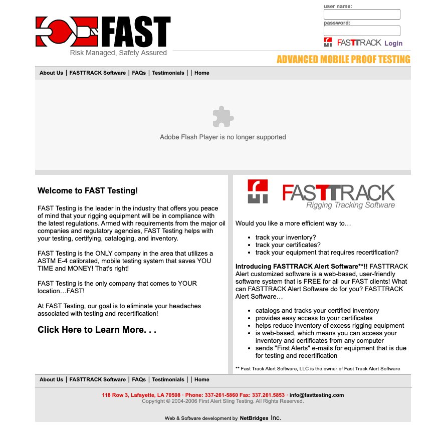 FAST Testing before renovation